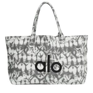 ALO Yoga Gray and White Tote Bag